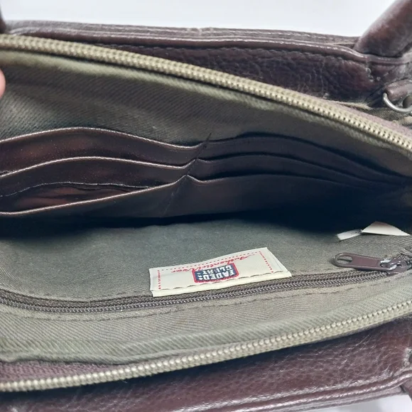 Vintage Y2K 2000’s Faded Glory Crossbody Bag Purse Brown Faux Leather 90s Iconic - Picture 8 of 14